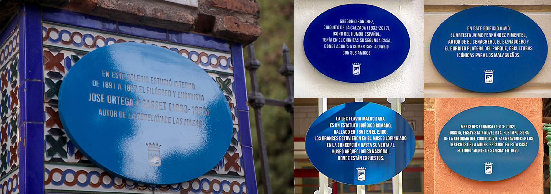 Ayuntamiento de Málaga. Plan de Placas Conmemorativas de Málaga